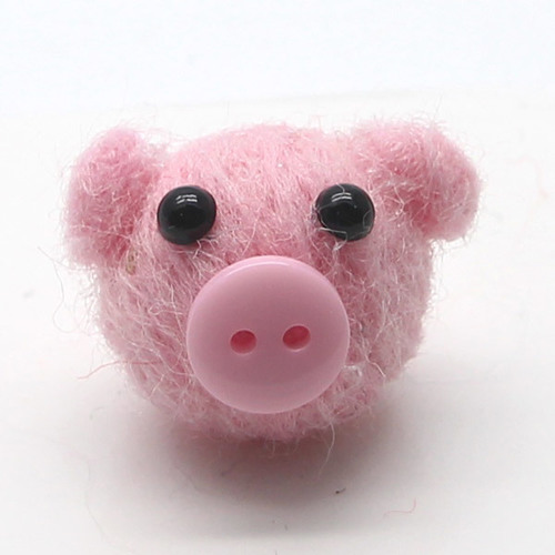 천연 양모 피그 모티브 돼지인형 DIY 펠트 장식 (4컬러)